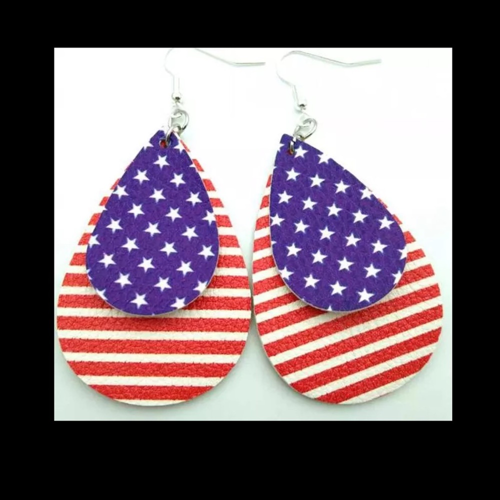 Leather Faux Earrings